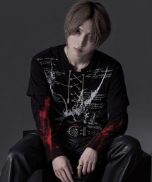 『RUDOL/ルドル』チェーンレースアップトライバルフェイクレイヤードTシャツ