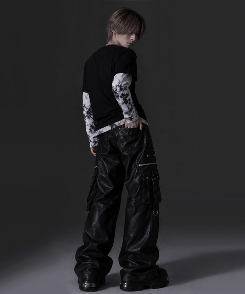 RUDOL（ルドル）の「『RUDOL/ルドル』チェーンレースアップトライバルフェイクレイヤードTシャツ（Tシャツ/カットソー・メンズ・ブラック×レッド/ブラック×ブラック・XL/L/M）」の11枚目の写真