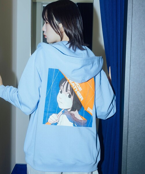 別注】＜over print × なえなの＞ジップ フーディ/COTOH（パーカー