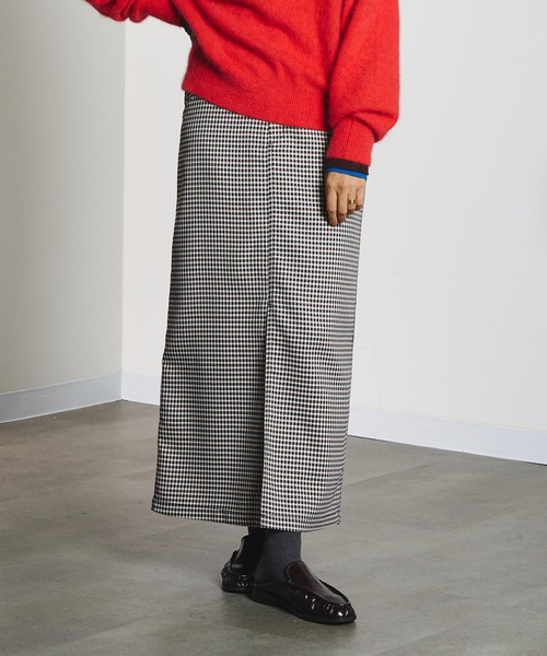 CREOLME(クレオルム)の「CHECK PENCIL SKIRT(スカート・レディース・オレンジ/ブラック・M/S)」の8枚目の写真