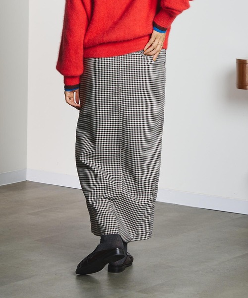 CREOLME(クレオルム)の「CHECK PENCIL SKIRT(スカート・レディース・オレンジ/ブラック・M/S)」の10枚目の写真