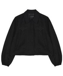 STUD ウインドブレーカージャケット ブラック