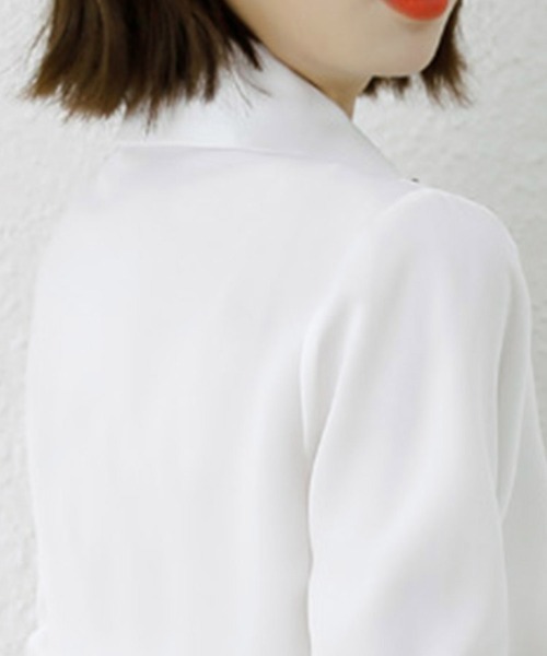 ReRe(リリ)の「スカーフ風タイ付き長袖ブラウス(シャツ/ブラウス・レディース・ホワイト・MEDIUM/X-LARGE/LARGE)」の12枚目の写真