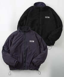 SlashDate（スラッシュデイト）の「【70】【THRASHER/スラッシャー】リバーシブル ナイロン スタンドジャケット/ボアブルゾン/オーバーサイズ/ロゴ刺繍/UVカット/撥水/ユニセックス/レディース/メンズ（ブルゾン）」