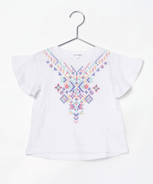 GLOBAL WORK | 【キッズ】ソデフレアプリントシシュウTシャツ半袖/716433(Tシャツ/カットソー)