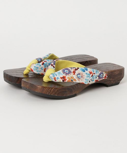 チャイハネ（チャイハネ）の「【チャイハネ】カラコロンサンダル 下駄（サンダル・レディース・パープル/マスタード/ブラウン/レッド/ターコイズブルー/オレンジ/イエロー/ブラック/マルチ/レモンイエロー・M）」の5枚目の写真