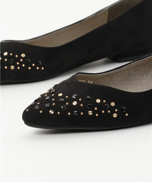 ORiental TRaffic(オリエンタルトラフィック)の「秋冬★ビジューフラットパンプス★6337(パンプス・レディース・ピンク/グレー/ブラック・36/37/39/40/42/38/41/35/34)」の7枚目の写真