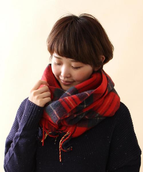 coen（コーエン）の「フェザータッチチェックストール（ストール