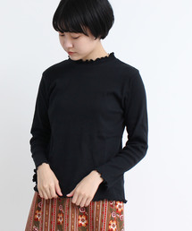 bulle de savon | ＊30/-テレコ　ハイネック プルオーバー(Tシャツ/カットソー)