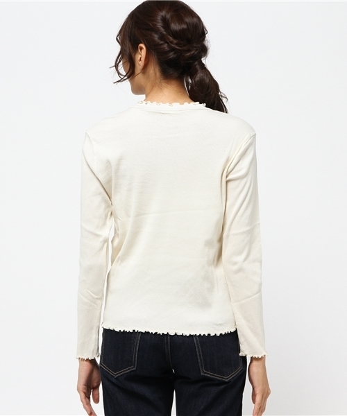 bulle de savon（ビュルデサボン）の「＊30/-テレコ　ハイネック プルオーバー（Tシャツ/カットソー・レディース・グレー/ブラック/グリーン/キナリ/ライトグレー/その他/ホワイト・FREE）」の10枚目の写真