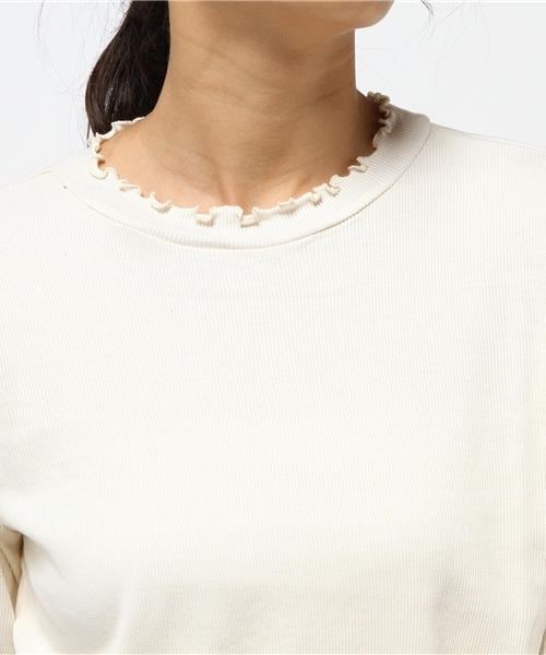 bulle de savon（ビュルデサボン）の「＊30/-テレコ　ハイネック プルオーバー（Tシャツ/カットソー・レディース・グレー/ブラック/グリーン/キナリ/ライトグレー/その他/ホワイト・FREE）」の11枚目の写真