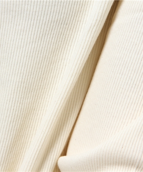 bulle de savon（ビュルデサボン）の「＊30/-テレコ　ハイネック プルオーバー（Tシャツ/カットソー・レディース・グレー/ブラック/グリーン/キナリ/ライトグレー/その他/ホワイト・FREE）」の14枚目の写真