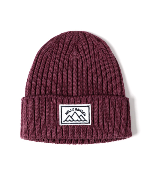 HELLY HANSEN（ヘリーハンセン）の「ヘリーハンセン キッズワッペンビーニー（ニットキャップ/ビーニー・キッズ・ダークパープル/ダークネイビー/グレイッシュブルー/レモンイエロー・FREE）」の3枚目の写真