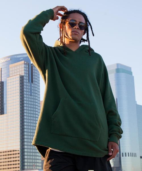 MONKEY TIME（モンキータイム）の「＜CALUX×monkey time＞ ∴ OVERDYE SWEAT HOOD/パーカー◆（パーカー・メンズ・ケリー/ブラック/グレー・MEDIUM/SMALL/X-LARGE/LARGE）」の3枚目の写真