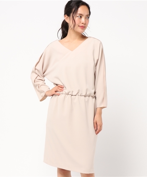 N.(N. Natural Beauty Basic)(エヌエヌナチュラルビューティーベーシック)の「テープフリルドルマンワンピース(ワンピース・レディース・ピンク/グリーン/ベージュ/ネイビー・MEDIUM)」の13枚目の写真