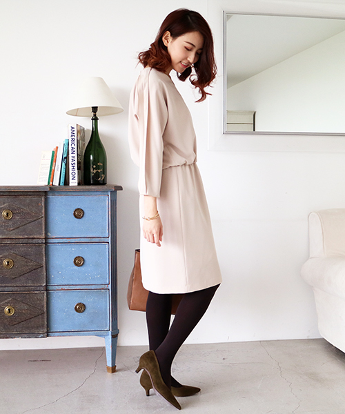 N.(N. Natural Beauty Basic)(エヌエヌナチュラルビューティーベーシック)の「テープフリルドルマンワンピース(ワンピース・レディース・ピンク/グリーン/ベージュ/ネイビー・MEDIUM)」の15枚目の写真