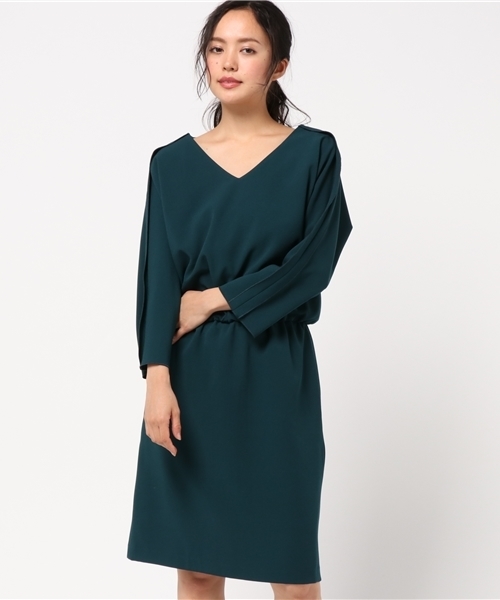 N.(N. Natural Beauty Basic)(エヌエヌナチュラルビューティーベーシック)の「テープフリルドルマンワンピース(ワンピース・レディース・ピンク/グリーン/ベージュ/ネイビー・MEDIUM)」の17枚目の写真