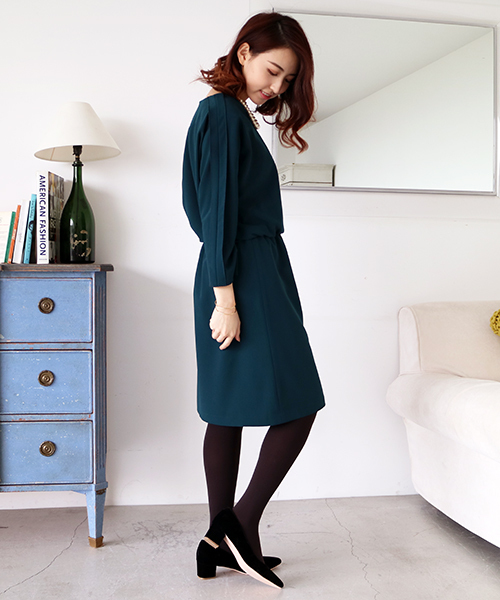 N.(N. Natural Beauty Basic)(エヌエヌナチュラルビューティーベーシック)の「テープフリルドルマンワンピース(ワンピース・レディース・ピンク/グリーン/ベージュ/ネイビー・MEDIUM)」の19枚目の写真