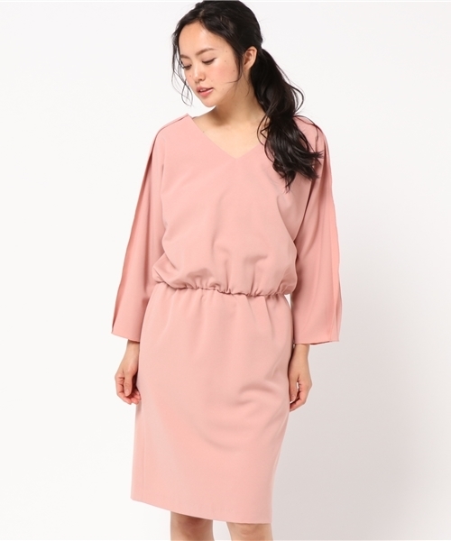 N.(N. Natural Beauty Basic)(エヌエヌナチュラルビューティーベーシック)の「テープフリルドルマンワンピース(ワンピース・レディース・ピンク/グリーン/ベージュ/ネイビー・MEDIUM)」の21枚目の写真
