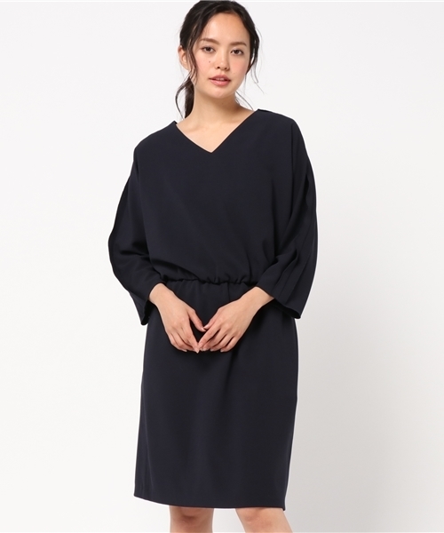 N.(N. Natural Beauty Basic)(エヌエヌナチュラルビューティーベーシック)の「テープフリルドルマンワンピース(ワンピース・レディース・ピンク/グリーン/ベージュ/ネイビー・MEDIUM)」の1枚目の写真