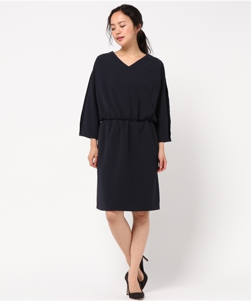 N.(N. Natural Beauty Basic)(エヌエヌナチュラルビューティーベーシック)の「テープフリルドルマンワンピース(ワンピース・レディース・ピンク/グリーン/ベージュ/ネイビー・MEDIUM)」の8枚目の写真