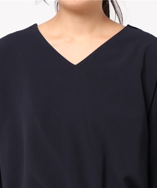 N.(N. Natural Beauty Basic)(エヌエヌナチュラルビューティーベーシック)の「テープフリルドルマンワンピース(ワンピース・レディース・ピンク/グリーン/ベージュ/ネイビー・MEDIUM)」の9枚目の写真