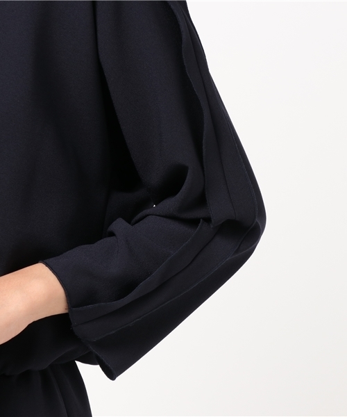 N.(N. Natural Beauty Basic)(エヌエヌナチュラルビューティーベーシック)の「テープフリルドルマンワンピース(ワンピース・レディース・ピンク/グリーン/ベージュ/ネイビー・MEDIUM)」の11枚目の写真