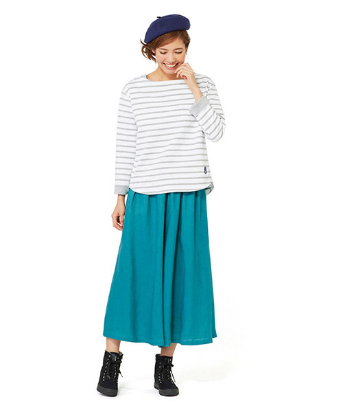 Live in comfort(リブインコンフォート)の「リブ イン コンフォート ふわっとスカート見え麻混ロングキュロット(その他パンツ・レディース・グリーン/ブルー/オレンジ/ピンク/マスタード・MEDIUM/LARGE/SL/X-LARGE/XX-LARGE/SMALL/NS/NM)」の8枚目の写真