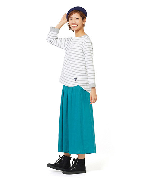Live in comfort(リブインコンフォート)の「リブ イン コンフォート ふわっとスカート見え麻混ロングキュロット(その他パンツ・レディース・グリーン/ブルー/オレンジ/ピンク/マスタード・MEDIUM/LARGE/SL/X-LARGE/XX-LARGE/SMALL/NS/NM)」の9枚目の写真