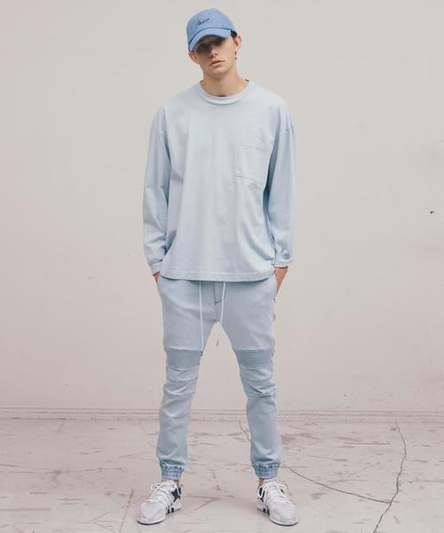 MONKEY TIME（モンキータイム）の「＜monkey time＞ DENIM BIKER SKINNY JOGGER/ジョガーパンツ ◆（デニムパンツ・メンズ・ライトブルー・LARGE/MEDIUM/SMALL/X-LARGE）」の5枚目の写真