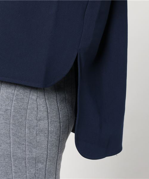 Emma Taylor（エマテイラー）の「バックロングトップス×リブニットスカート セットアップ（セットアップ・レディース・ネイビー/オフホワイト/ダークオレンジ・38/36）」の12枚目の写真