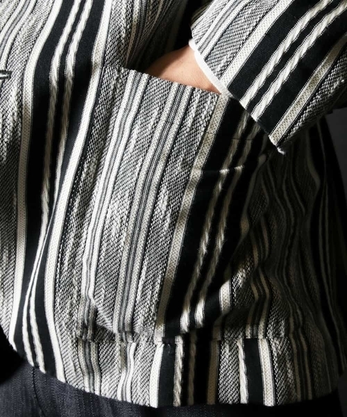 MICHEL KLEIN HOMME   （ミッシェルクランオム）の「スラブインレイストライプジャケット（テーラードジャケット・メンズ・ブラック・SMALL/MEDIUM/LARGE/X-LARGE）」の18枚目の写真