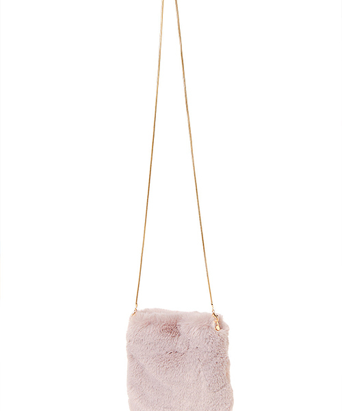 Color（カラー）の「エコファースクエアショルダーバッグ（ショルダーバッグ・レディース・ブラック/ホワイト/ブルー/スモークピンク/グレー/キャメル・FREE）」の3枚目の写真