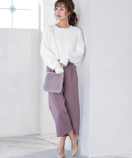 Color（カラー）の「エコファースクエアショルダーバッグ（ショルダーバッグ・レディース・ブラック/ホワイト/ブルー/スモークピンク/グレー/キャメル・FREE）」の16枚目の写真