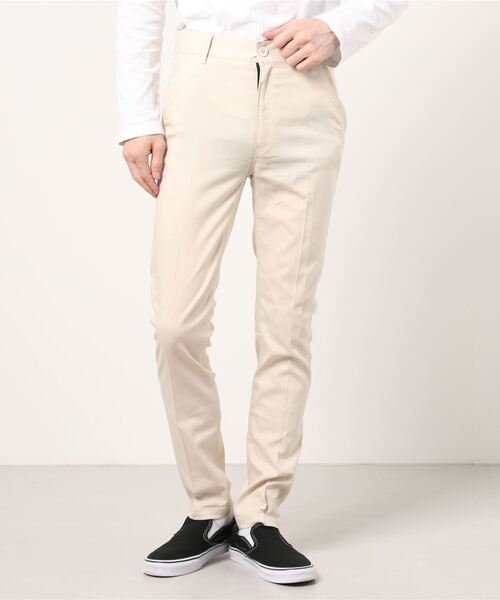 THE CASUAL(カジュアル)の「TRストレッチ スーツ地 テーパード スラックス パンツ(スラックス・メンズ・ベージュ/ストライプ/チェック/グレー/ブラック/ネイビー/テラコッタ/カーキ/ワイン/チャコール/ブラウン/ベージュ系その他/グリーン系その他/ベージュ系その他2/ベージュ系その他3/グレー系その他/ベージュ系その他4/ブラウン系その他/ブラック系その他2/グレー系その他2/ブラック系その他/ベージュ系その他5/レッド系その他/ブラウン系その他2/オフホワイト・M/L/S/XL)」の2枚目の写真