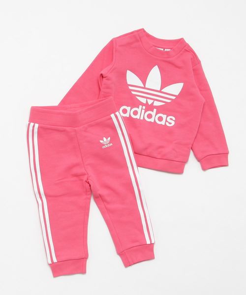 adidas(アディダス)の「アディカラー オリジナルス INFANT TREFOIL CREW(ジャージ・キッズ・ピンク/ブラック/ブルー・100/80/90)」の1枚目の写真