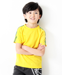 devirock | 袖ライン入り半袖Tシャツ 吸汗速乾 スポーツミックス(Tシャツ/カットソー)