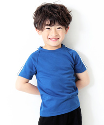 devirock | 袖ライン入り半袖Tシャツ 吸汗速乾 スポーツミックス(Tシャツ/カットソー)