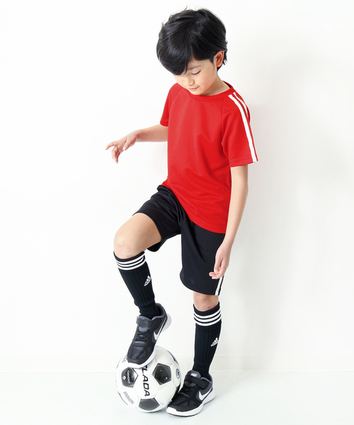 devirock（デビロック）の「袖ライン入り半袖Tシャツ 吸汗速乾 スポーツミックス（Tシャツ/カットソー・キッズ・ブラック/ブルー/レッド/ネイビー/イエロー・100cm/110cm/120cm/140cm/160cm/150cm/130cm）」の13枚目の写真