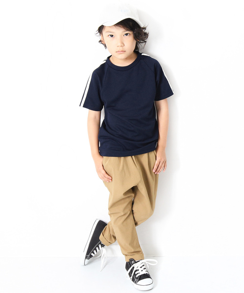 devirock（デビロック）の「袖ライン入り半袖Tシャツ 吸汗速乾 スポーツミックス（Tシャツ/カットソー・キッズ・ブラック/ブルー/レッド/ネイビー/イエロー・100cm/110cm/120cm/140cm/160cm/150cm/130cm）」の8枚目の写真