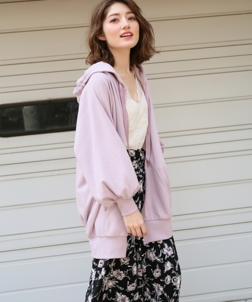 Heather（ヘザー）の「BIGウラケパーカー　795853（パーカー・レディース・ベージュ/ラベンダー/ヘザーグレー・FREE）」の3枚目の写真