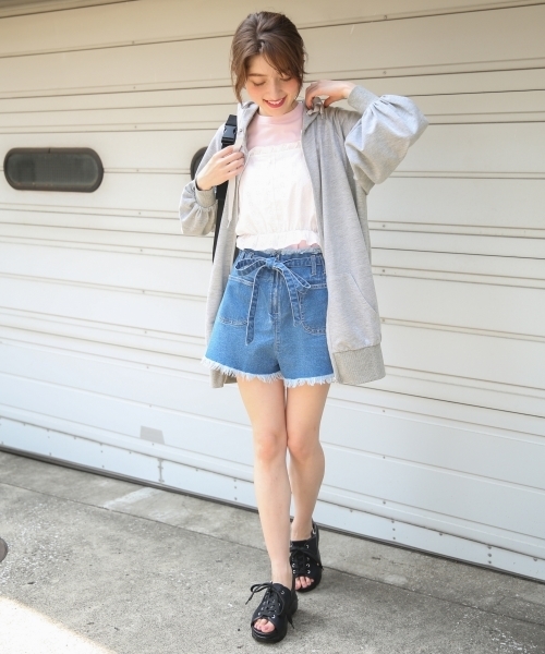 Heather（ヘザー）の「BIGウラケパーカー　795853（パーカー・レディース・ベージュ/ラベンダー/ヘザーグレー・FREE）」の6枚目の写真