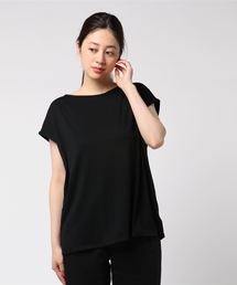 ・半袖シャーリング使いチュニック