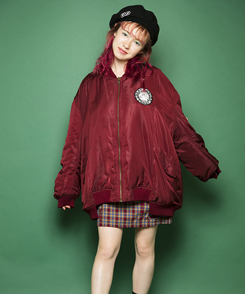 Candy Stripper（キャンディストリッパー）の「GREAT ABSURD CANDY MA-1（MA-1・レディース・ブラック/カーキ/ピンク/ボルドー・1/2）」の5枚目の写真