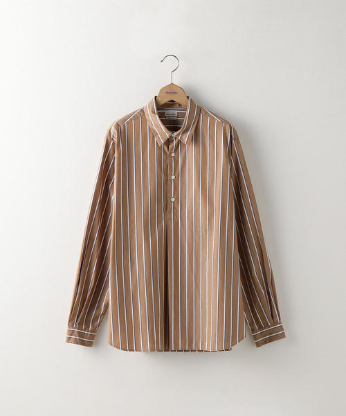 Steven Alan（スティーブンアラン）の「＜Steven Alan＞STRIPE PULLOVER REGULAR COLLAR SHIRT-BOLD/シャツ（シャツ/ブラウス・メンズ・ベージュ/ネイビー・LARGE/X-LARGE/MEDIUM/SMALL）」の11枚目の写真