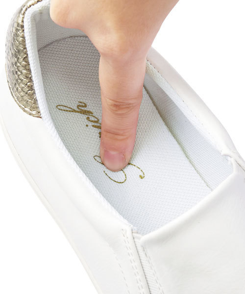 GeeRA（ジーラ）の「スター柄スリッポン（スニーカー・レディース・ブラック/ホワイト/シルバー/ホワイト×シルバー・MEDIUM/SMALL/X-LARGE/LARGE）」の9枚目の写真