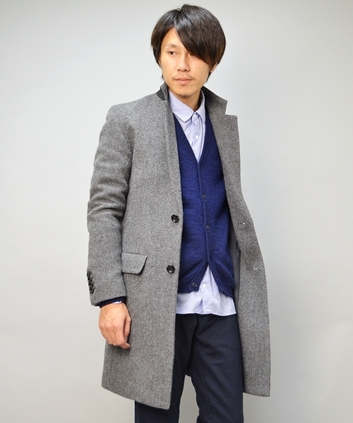 SHIPS JET BLUE（シップスジェットブルー）の「JB: ウール/チェスターコート■（その他アウター・メンズ・ブラック/グレー/ネイビー・SMALL/MEDIUM/LARGE）」の2枚目の写真