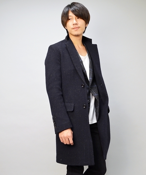 SHIPS JET BLUE（シップスジェットブルー）の「JB: ウール/チェスターコート■（その他アウター・メンズ・ブラック/グレー/ネイビー・SMALL/MEDIUM/LARGE）」の5枚目の写真