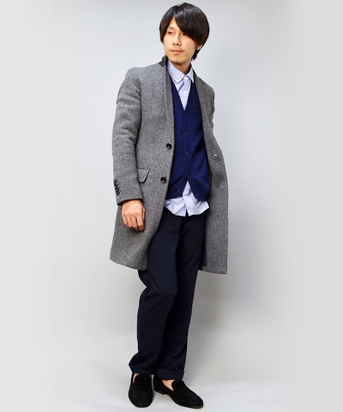 SHIPS JET BLUE（シップスジェットブルー）の「JB: ウール/チェスターコート■（その他アウター・メンズ・ブラック/グレー/ネイビー・SMALL/MEDIUM/LARGE）」の6枚目の写真