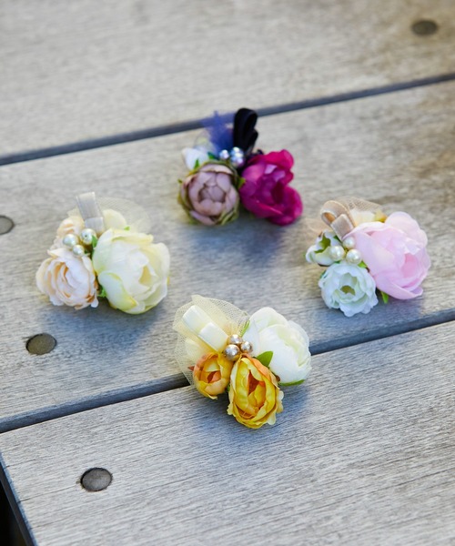 form forma（フォルムフォルマ）の「フォーマルコサージュ・ブローチ（ブローチ/コサージュ・レディース・ネイビー/ピンク/イエロー/ホワイト・FREE）」の9枚目の写真